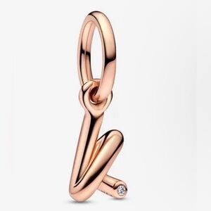 Pandora K Dangle Rose Gold charm